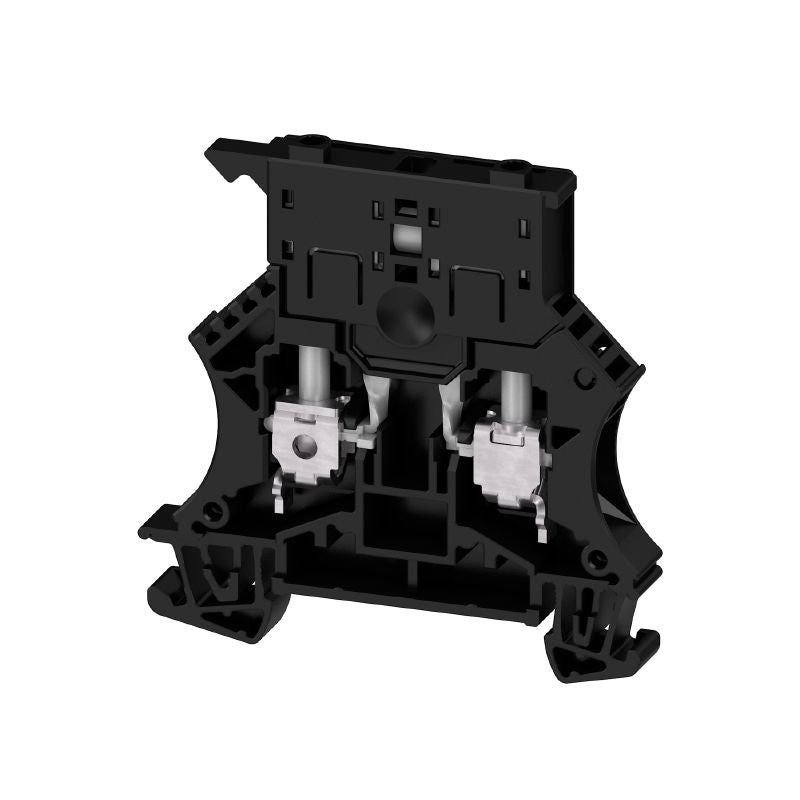 1011010000 - Black 6mm² Fuse Terminal with Screw Connections  (Pack of 50)