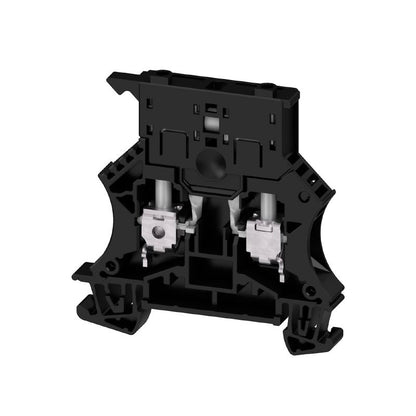 1011010000 - Black 6mm² Fuse Terminal with Screw Connections  (Pack of 50)