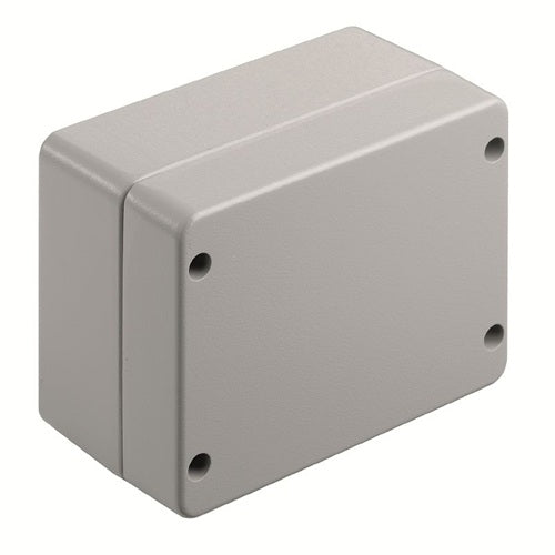 9529210000 - 130mm Aluminum Enclosure with Cable Glands, Silver Grey Finish