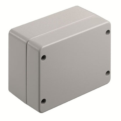 9529210000 - 130mm Aluminum Enclosure with Cable Glands, Silver Grey Finish