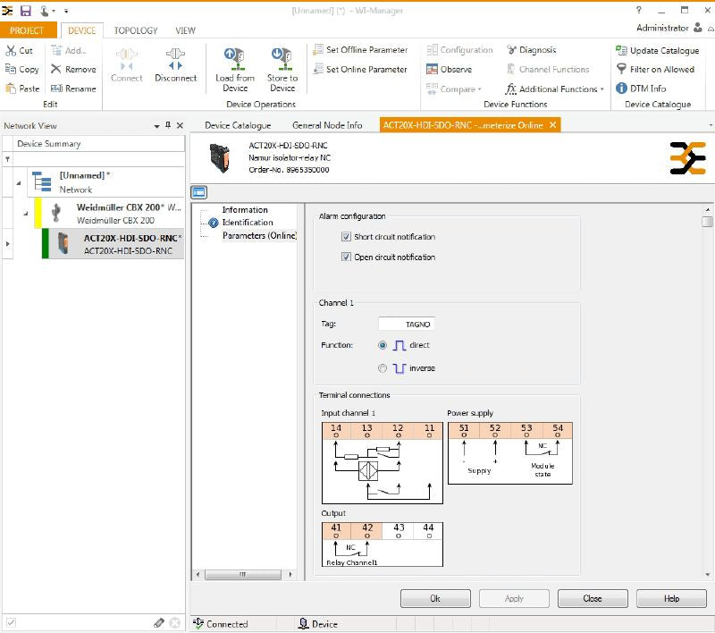 8965350000 - 1-Channel Isolating Switch Amplifier for NAMUR Sensors