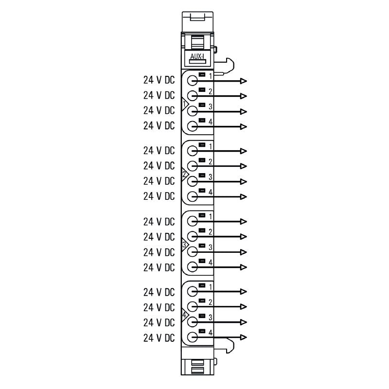 1334770000 - UR20-16AUX-I IP20 Remote I/O Module, 128mm Height