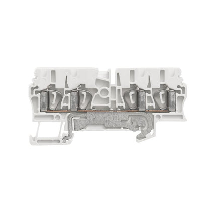 1698110000 - 2.5 mm² Tension-Clamp Earth Terminal Block, White, 50-Pack  (Pack of 50)