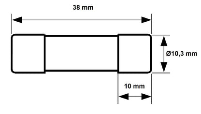 2783220000 - 10x38mm 8A Photovoltaic Fuse for 1000V Systems  (Pack of 10)