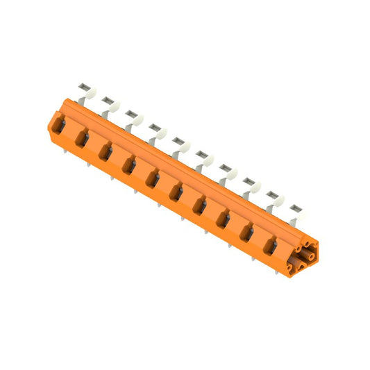 1954010000 - 10-Pole Terminal Block, 10mm Pitch, 3.5mm Solder Length, Orange  (Pack of 100)