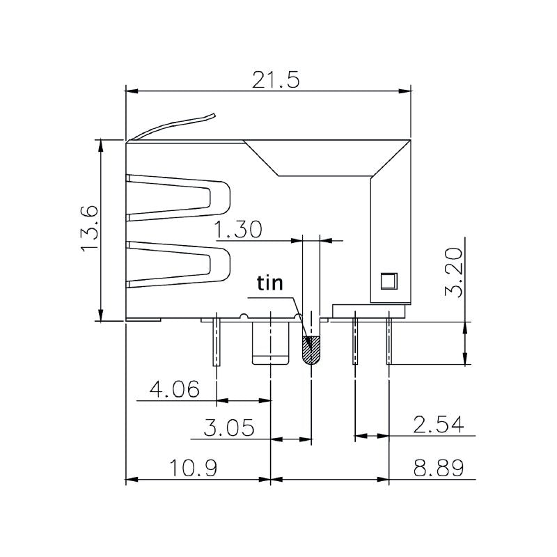 2562870000 - 12-Pole PCB Modular Jack with 90° Elbow Connector  (Pack of 200)