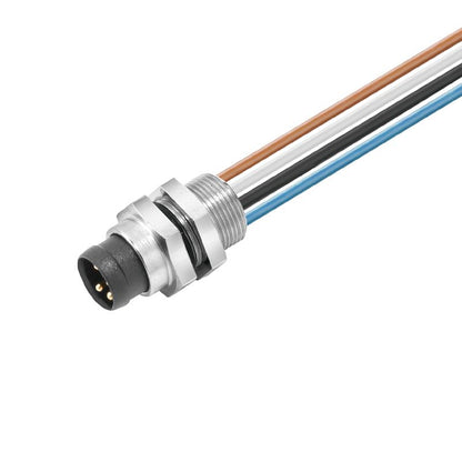 1861290000 - 0.5m M8 Connector with 4 Pins and Built-in Plugs
