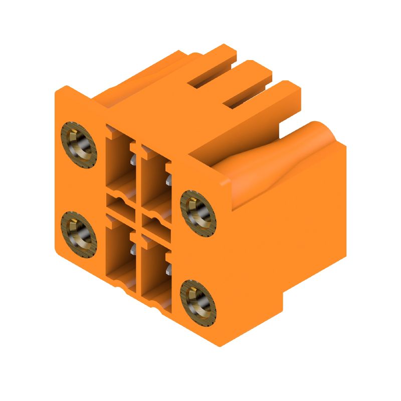 1040960000 - 4-Pole Orange PCB Connector, 3.81mm Flange, THT Solder Pins  (Pack of 50)
