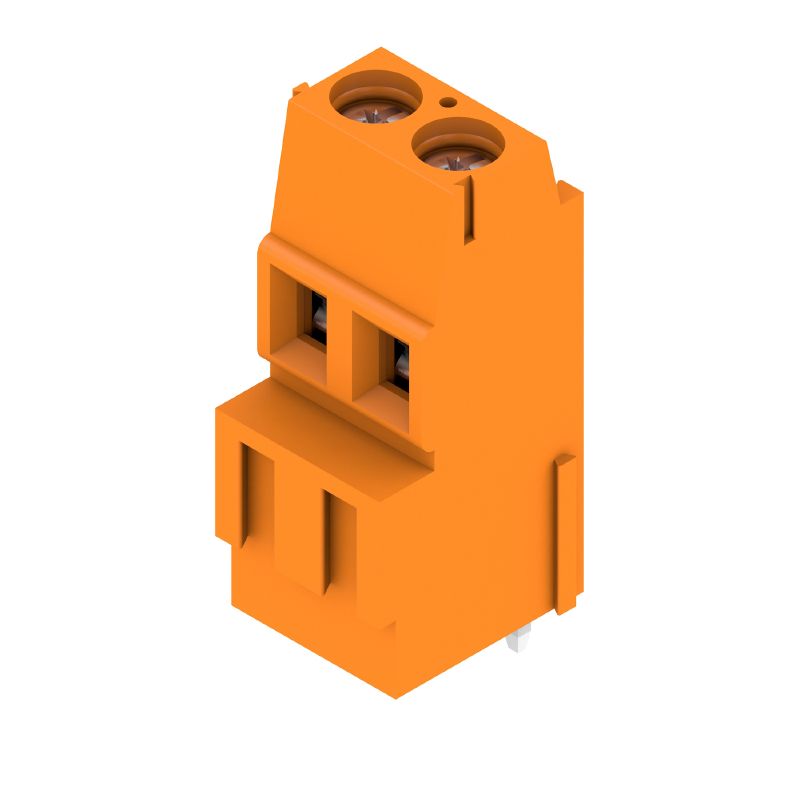 1766300000 - Orange 2-Pole 5.08mm PCB Terminal with 90° Connection  (Pack of 100)