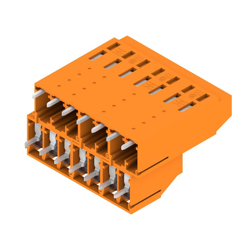 1977300000 - 5.00mm PCB Terminal with 14 Poles, 90° Angle, Orange  (Pack of 50)