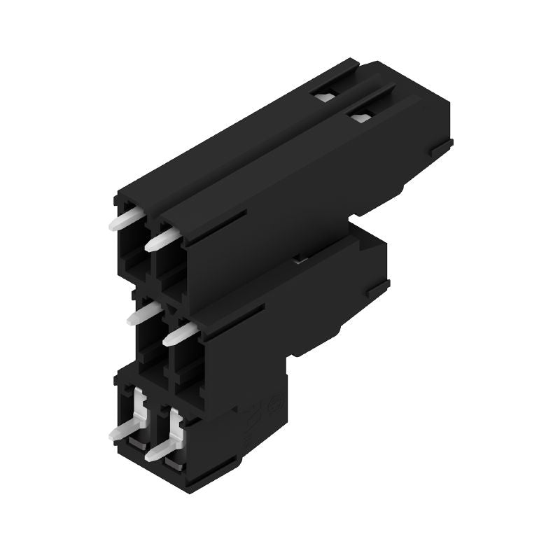 1769930000 - 5.08mm Terminal Block, 6 Poles, 90° Angle, Black Solder Pins  (Pack of 50)