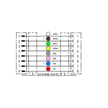 1279470300 - 3m M12 8-Pole Sensor/Actuator Connection Cable