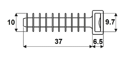 1859410000 - 10x10 mm Plastic Cable Ties, 80 N Tensile Strength  (Pack of 100)