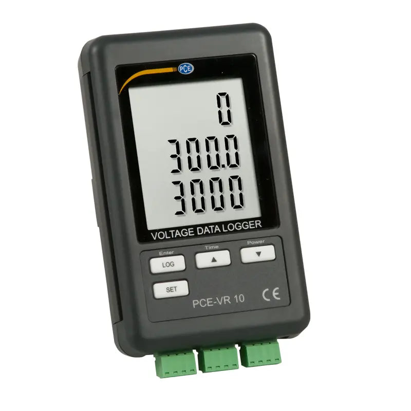 PCE-VR 10 - 3-Channel Voltage Logger with 10V Capacity & LCD Display