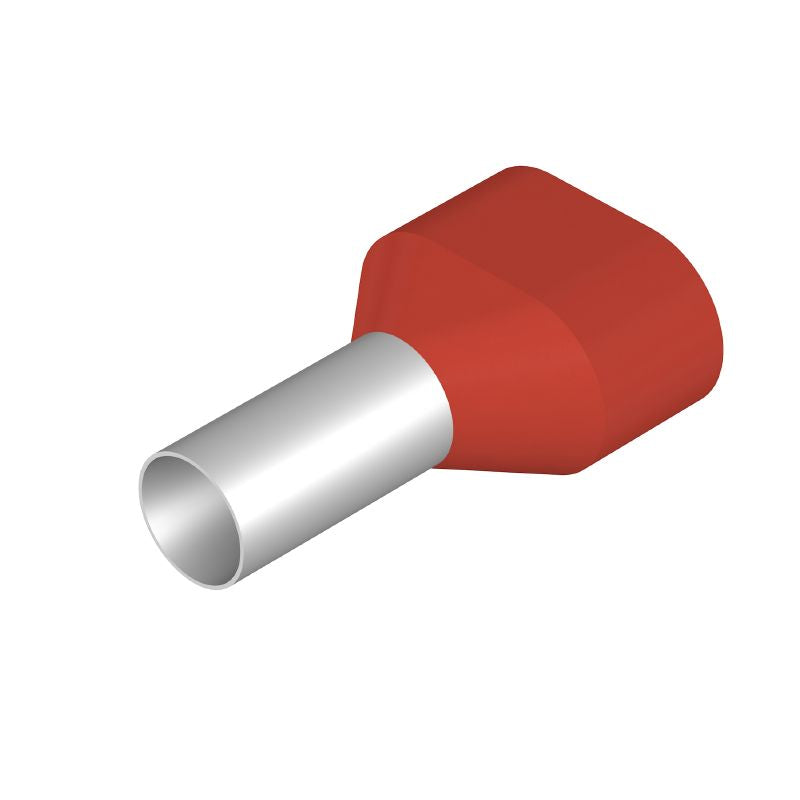 9037570000 - Red Twin Ferrule, 10mm² for Secure Wire Connections  (Pack of 100)