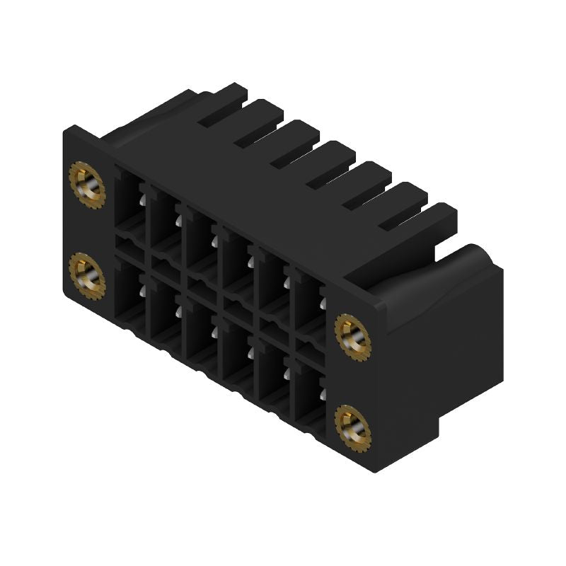 1041340000 - 12-Pole 3.81mm Male Header PCB Connector, Black Finish  (Pack of 50)
