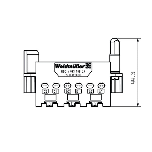 2736920000 - Diecast Zinc Modular Product with 3 Slots, 57.2g