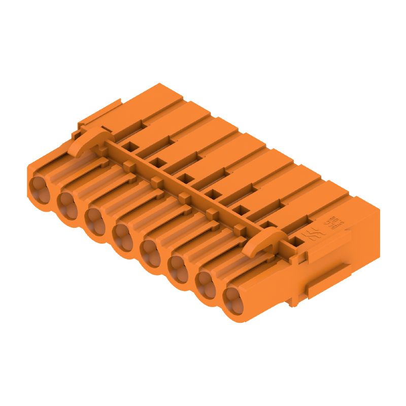 1649430000 - 5.08mm Female PCB Connector, 8-Pole Crimp, 180° Angle  (Pack of 50)