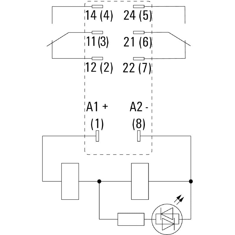 7760056329 - D-SERIES 24V DC Relay, 5A with 2 CO Contacts  (Pack of 20)