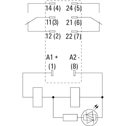 7760056329 - D-SERIES 24V DC Relay, 5A with 2 CO Contacts  (Pack of 20)