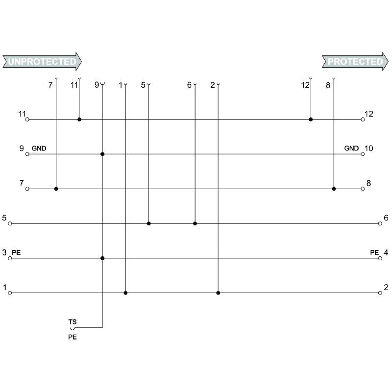8924740000 - 4-Channel Plug Base with Grounding Protection