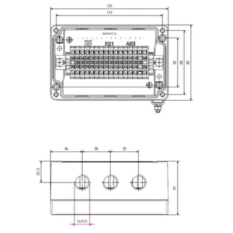 8000004211 - IP66 Aluminum Terminal Box for Hazardous Areas