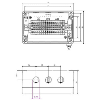 8000004211 - IP66 Aluminum Terminal Box for Hazardous Areas