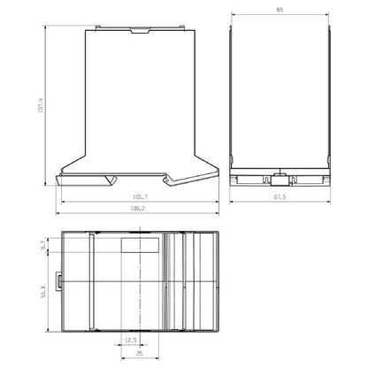 1413780000 - Graphite Grey Modular Housing, 67.5mm, 18 Connectors, RoHS Compliant  (Pack of 4)