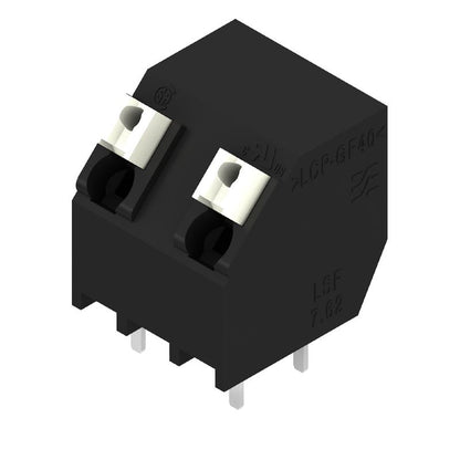 1887160000 - 7.62mm Black PCB Terminal, 2 Poles, 135° Angle  (Pack of 190)