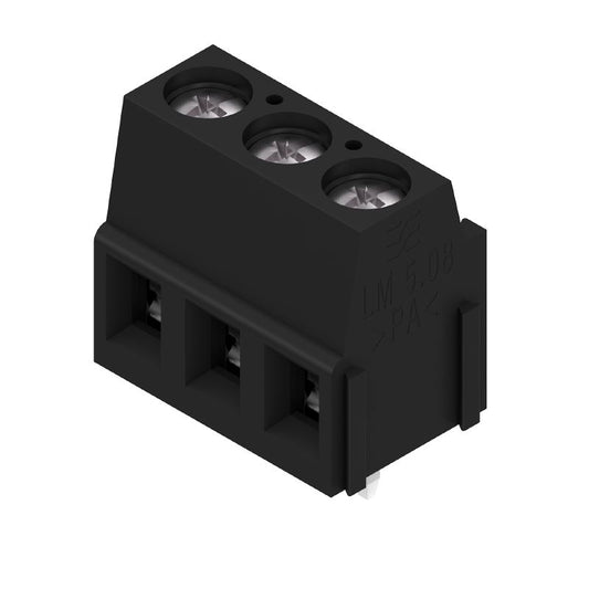 1716030000 - 5.08mm 3-Pole Terminal Block, Black, 90° Angle  (Pack of 114)