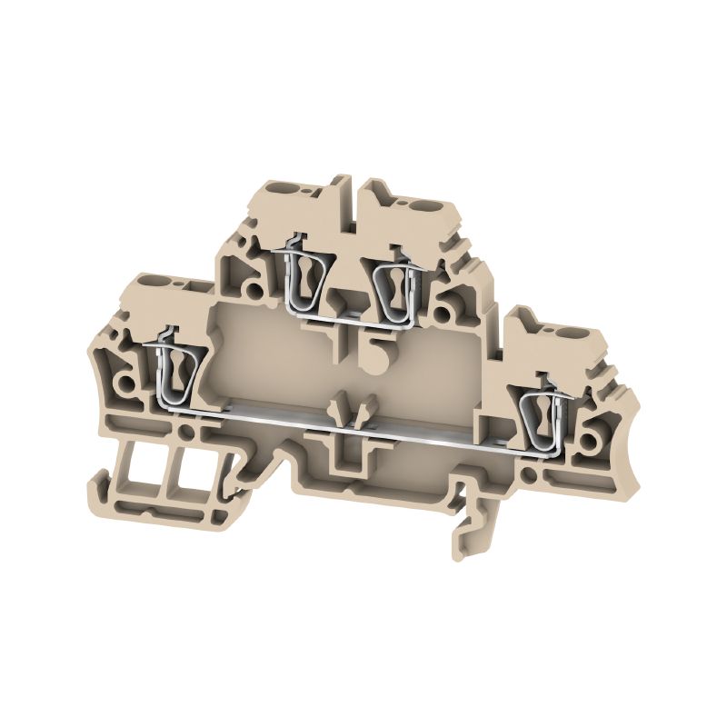 1674300000 - Beige 2.5mm² Double-Tier Terminal for 20A Connections  (Pack of 50)