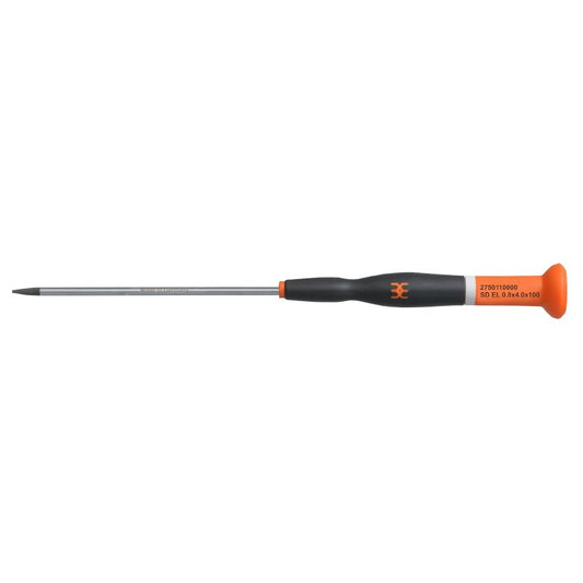 2750110000 - 4mm Blade 100mm Screwdriver, 0.8mm Thick, Straight Design