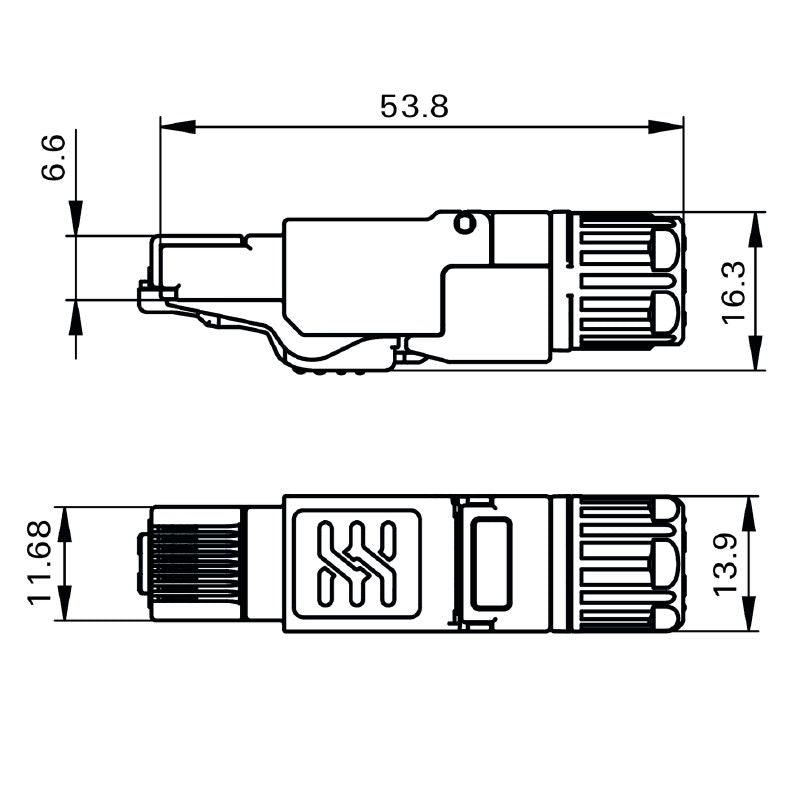 2703420000 - Cat.5 RJ45 Plug with Piercing Contacts for PROFINET