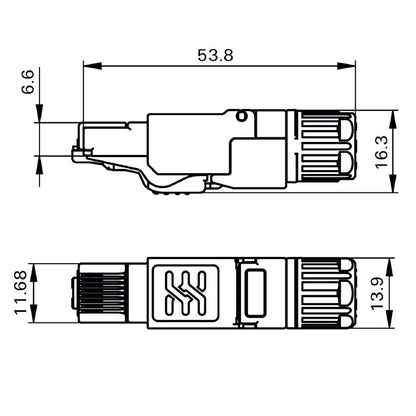 2703420000 - Cat.5 RJ45 Plug with Piercing Contacts for PROFINET