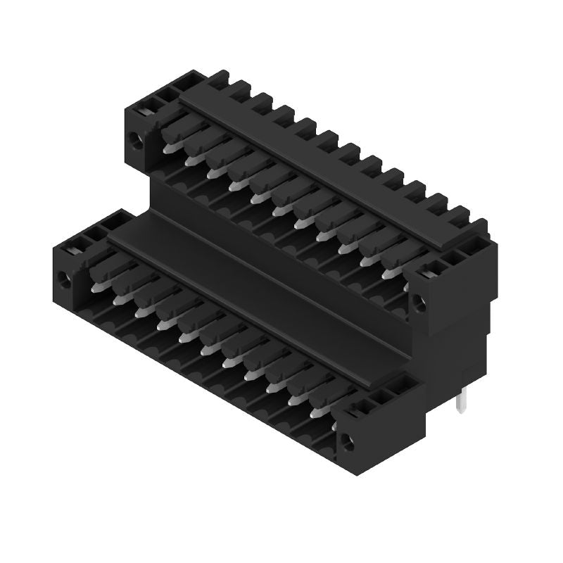 1643150000 - 24-Pole 3.50mm Male PCB Connector, THT Solder, 90° Angle  (Pack of 10)