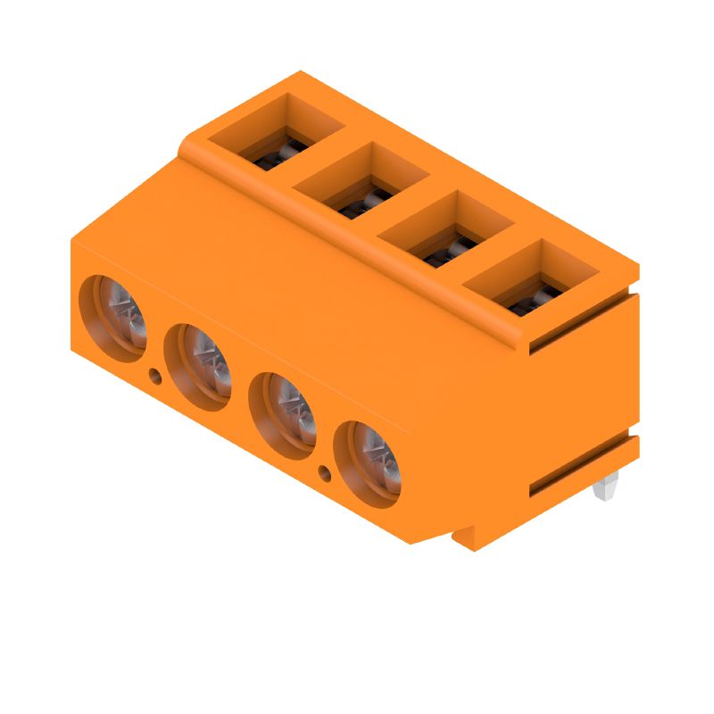 9994970000 - 5.08mm Orange PCB Terminal with 4 Poles & 3.5mm Pins  (Pack of 50)