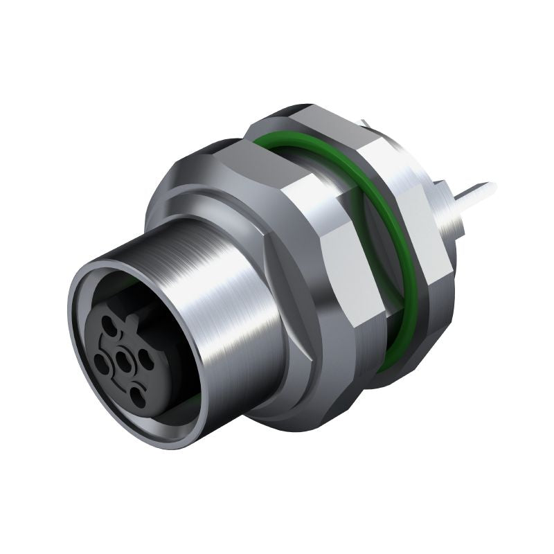2422000000 - M12 4-Pole Plug Connector, 6.75mm Height, IP67 Rated  (Pack of 10)