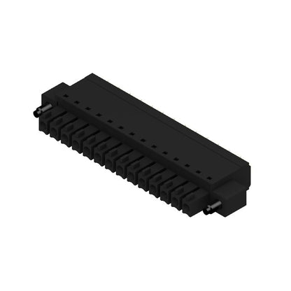 2542010000 - 14-Pole 3.81mm PCB Connector, 180° Angle, Push-In Mechanism  (Pack of 50)