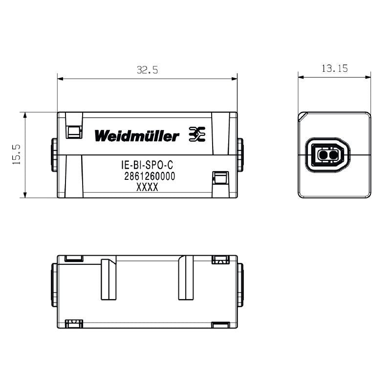 2861260000 - IEC 63171-2 Coupling Socket for Single Pair Ethernet  (Pack of 10)