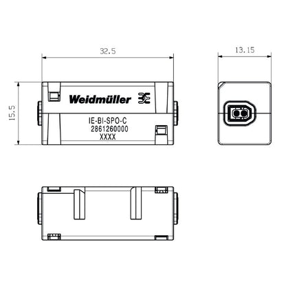 2861260000 - IEC 63171-2 Coupling Socket for Single Pair Ethernet  (Pack of 10)