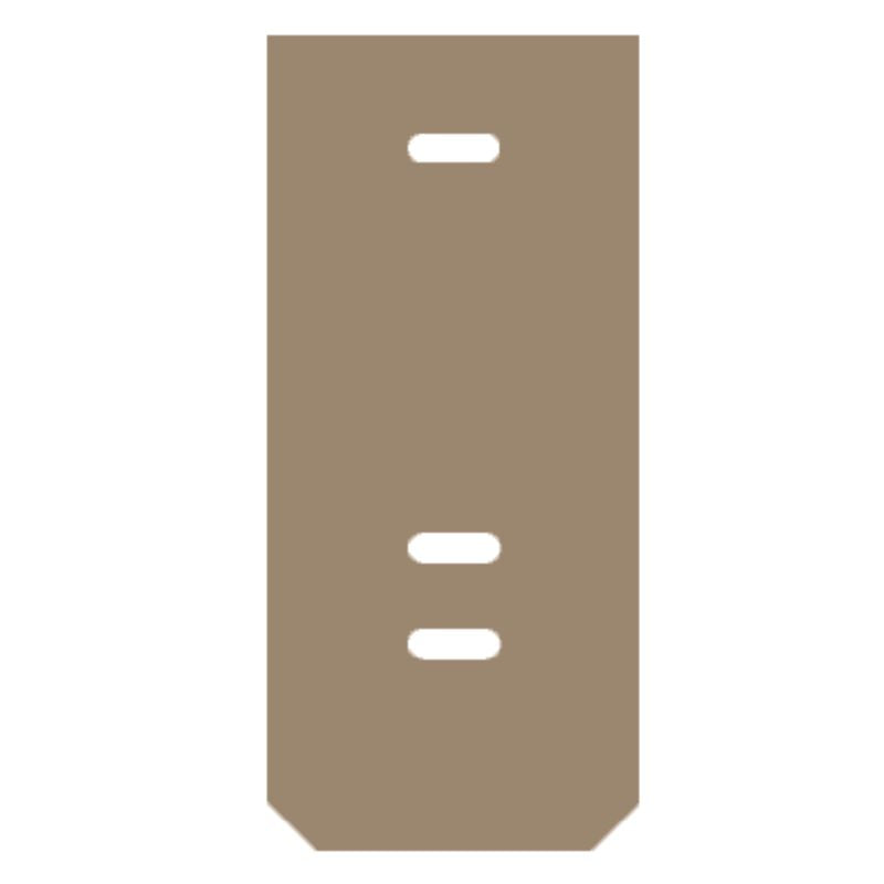 1069700000 - Compact Dark Beige Screw Terminal Cover Plate, 2mm Thick  (Pack of 20)