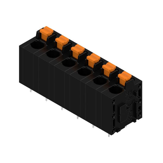 2774470000 - 6-Pole Push In Black Terminal, 180° Outlet, 3.5mm Pins  (Pack of 30)