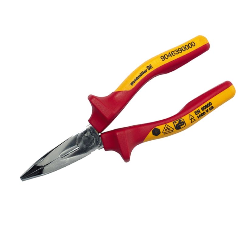 9046390000 - 160mm VDE Insulated Long-Nose Pliers for Cutting
