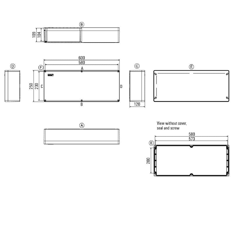 1306130000 - 250x400mm Black Polyester Enclosure, RoHS Compliant
