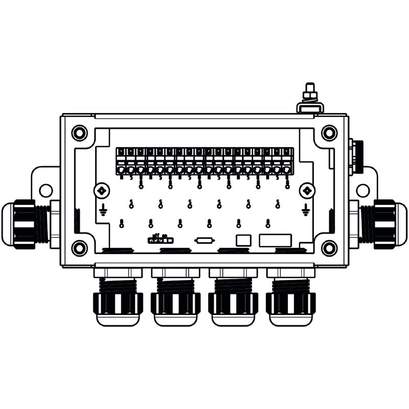 8613680000 - IP65/IP66 4-Way Distributor, 62.5mm Depth, -40°C to 80°C