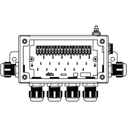 8613680000 - IP65/IP66 4-Way Distributor, 62.5mm Depth, -40°C to 80°C