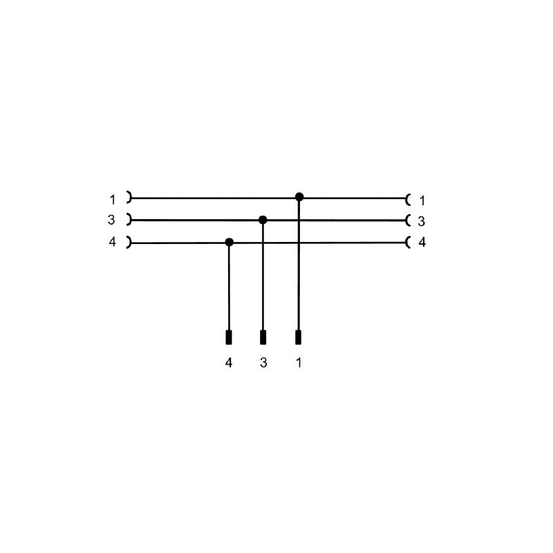 1524700000 - IP67 M8 Y Connector, Gold Contacts, RoHS Compliant