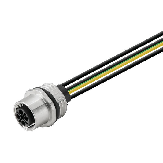 1993620000 - M12 Female Socket Connector, 4 Poles, 0.3m Cable Length