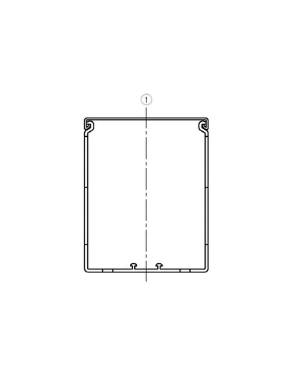 2589760000 - 60mm x 100mm PVC Cable Duct with Slits, 2000mm Length  (Pack of 20)