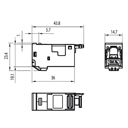 8808330000 - IP20 Cat.6A Flange Insert for Reliable Data Transmission